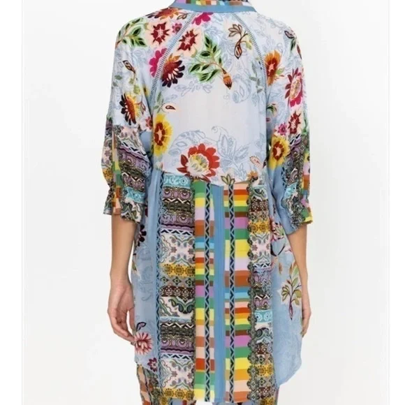 Johnny Was silk Rainbow Adonia Tunic NWT (Oversized) - Picture 5 of 11